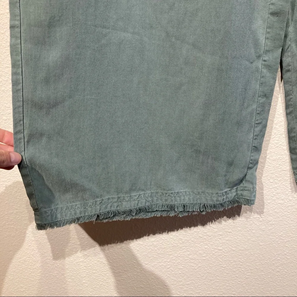 Cloth & Stone cropped wide leg pants with paper bag waist_5